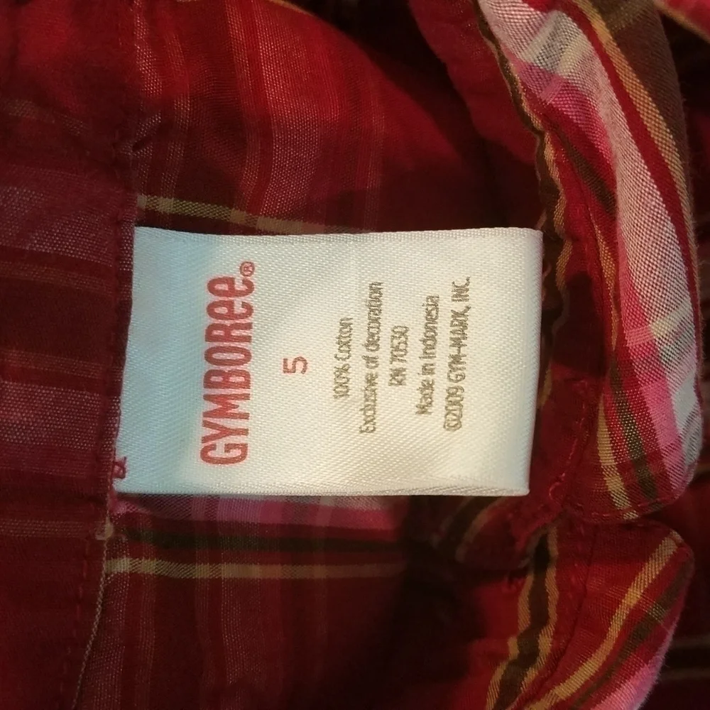 Gymboree Plaid Embroidered Dress 5